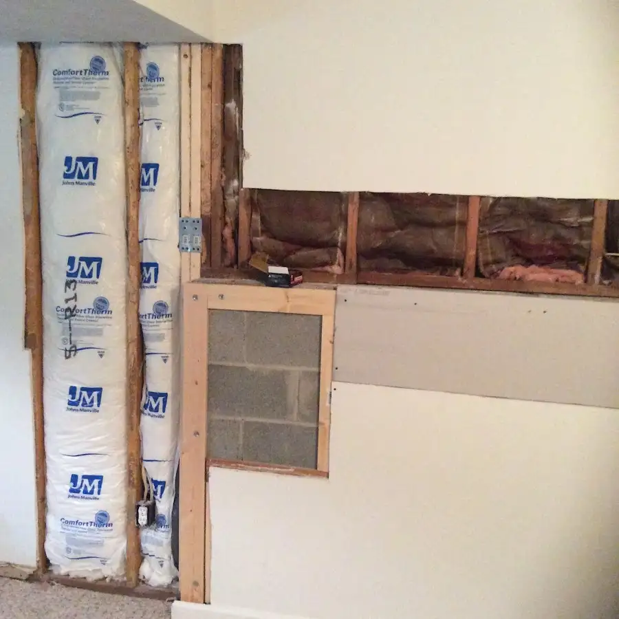 Wall insulation replacement during Contents Cleaning & Restoration in Coal
